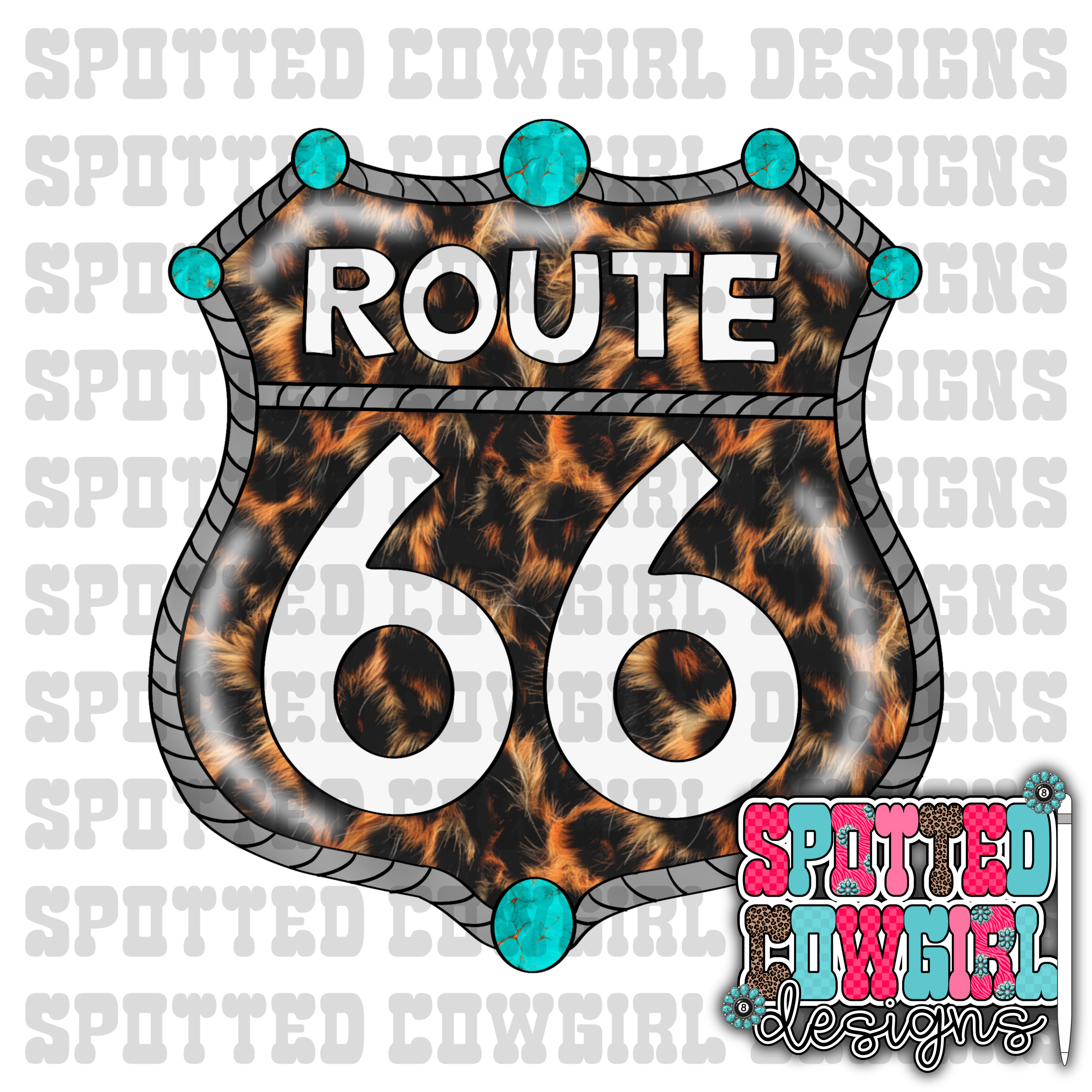 ROUTE 66 faux fur turquoise