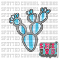 Blue Stripes Stone Prickly Pear CLIPARt